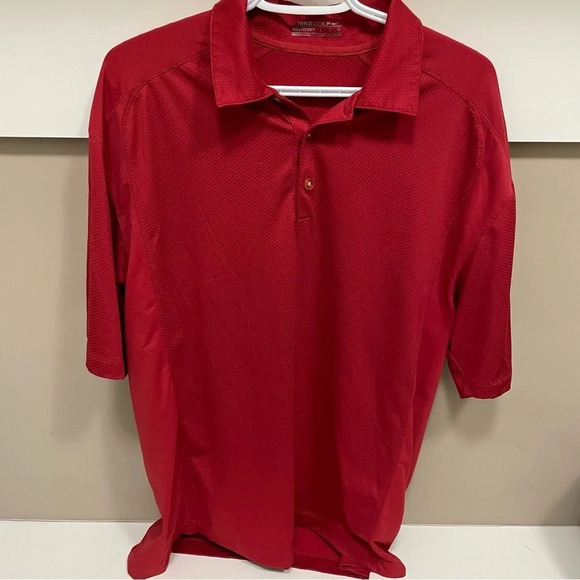 Nike Golf Dry Fit Red Golf Shirt Mens Large - Picture 2 of 5